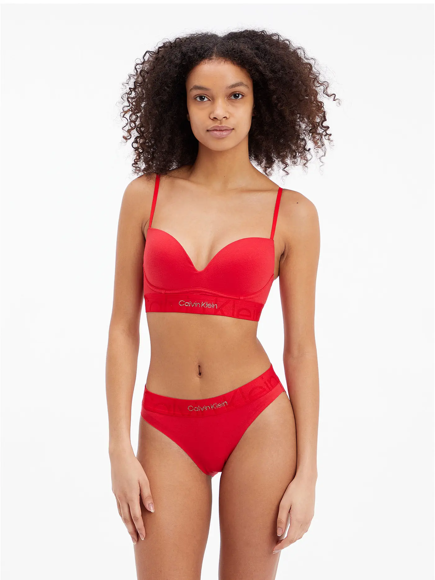 CALVIN KLEIN | Bralette Push Up Black | rot